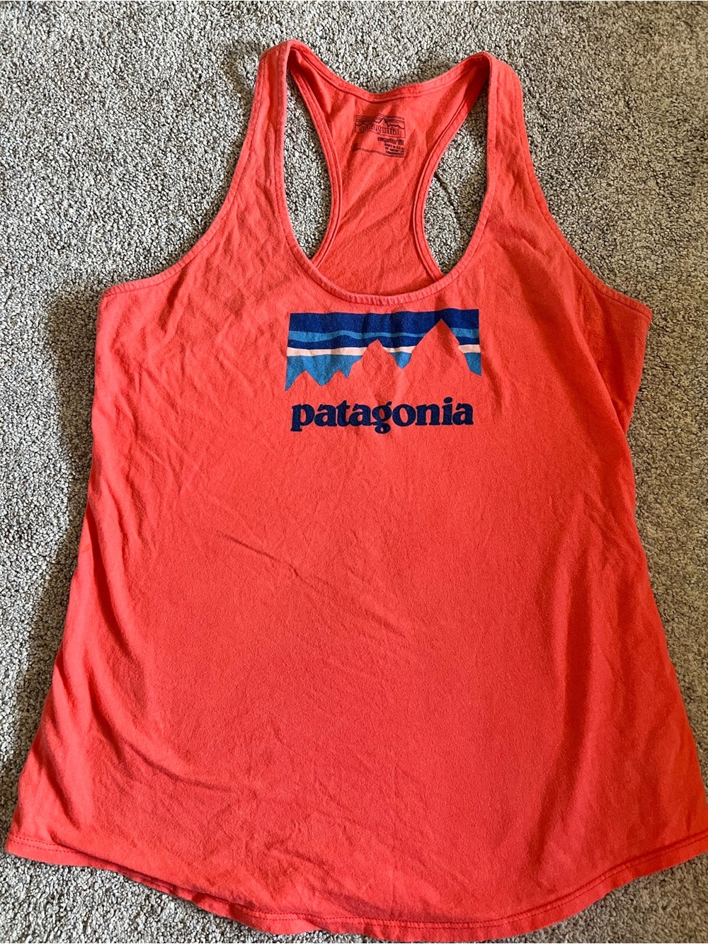 Patagonia Women’s Coral Racerback Sporty Athleisure Tank Top Regular Fit Small